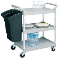 Wagen mit Kunststoffböden, 3 Böden, 90 kg - Rubbermaid