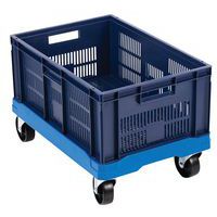 Transportroller, 150 kg + Euronorm-Behälter, 45 L - Manutan Expert