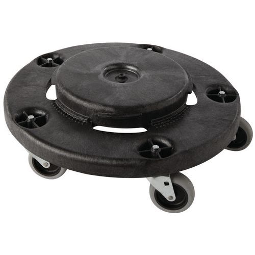 Schwarzer Transportroller für runde Behälter von 75 L bis 208 L - Rubbermaid Schwarzer Transportroller für runde Behälter von 75 L bis 208 L - Rubbermaid